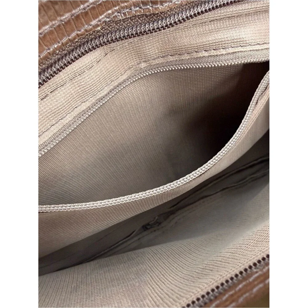 Unbranded Vintage Brown Faux Leather Clutch Bag Wristlet